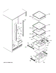 07 - Fresh Food Shelves parts for Ge Refrigerator GSS25VFPJWW from AppliancePartsPros.com
