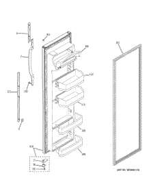 02 - Fresh Food Door parts for Ge Refrigerator GSS25UFPJWW from AppliancePartsPros.com