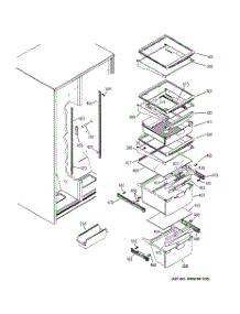 07 - Fresh Food Shelves parts for Ge Refrigerator BSS25JFRFWW from AppliancePartsPros.com