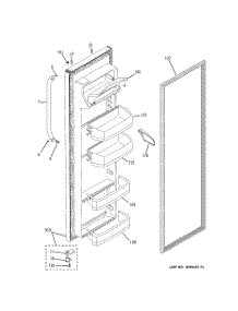 02 - Fresh Food Door parts for Ge Refrigerator GSS25SGRFSS from AppliancePartsPros.com