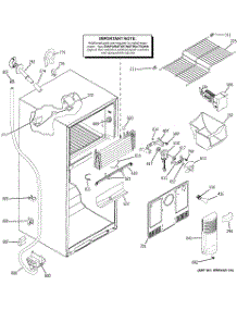 02 - Freezer Section parts for Ge Refrigerator GTS18KHPLRWW from AppliancePartsPros.com