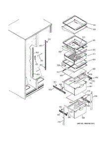 07 - Fresh Food Shelves parts for Ge Refrigerator GSS25UFPJCC from AppliancePartsPros.com