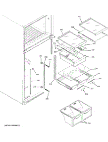 05 - Fresh Food Shelves parts for Ge Refrigerator GTS18WCPNRCC from AppliancePartsPros.com