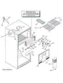 02 - Freezer Section parts for Ge Refrigerator GTS18JBPNRWW from AppliancePartsPros.com