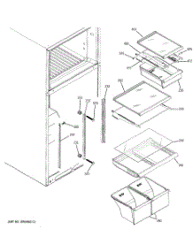 05 - Fresh Food Shelves parts for Ge Refrigerator GTS18JBPNRWW from AppliancePartsPros.com