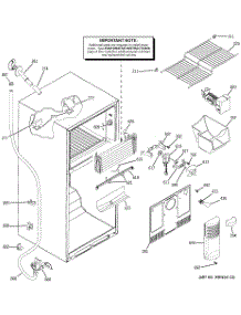 02 - Freezer Section parts for Ge Refrigerator GTS18WCPLRCC from AppliancePartsPros.com