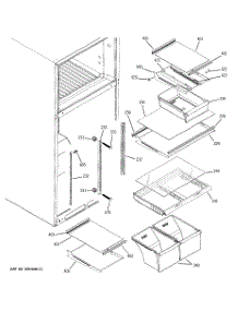 05 - Fresh Food Shelves parts for Ge Refrigerator GTS18IBRLRWW from AppliancePartsPros.com