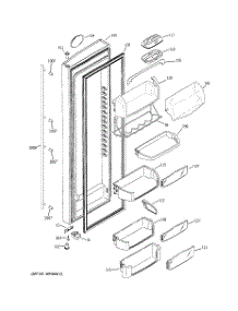 03 - Fresh Food Door parts for Ge Refrigerator ZCG23SGSBSS from AppliancePartsPros.com