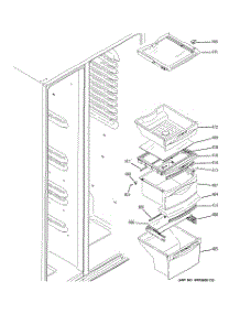 08 - Fresh Food Shelves parts for Ge Refrigerator GSL25KGSBBS from AppliancePartsPros.com
