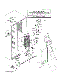 03 - Freezer Section parts for Ge Refrigerator ESL23XGSBBS from AppliancePartsPros.com