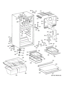 02 - Cabinet parts for Ge Refrigerator GTS18HBSALWW from AppliancePartsPros.com