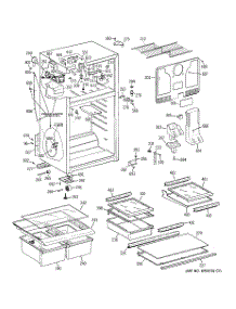 02 - Cabinet parts for Ge Refrigerator GTT18HCSARWW from AppliancePartsPros.com