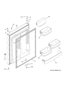 02 - Fresh Food Door parts for Ge Refrigerator ETS22SBSARSS from AppliancePartsPros.com