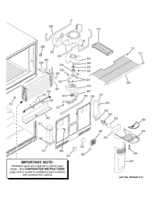 03 - Freezer Section parts for Ge Refrigerator ETS22SBSARSS from AppliancePartsPros.com