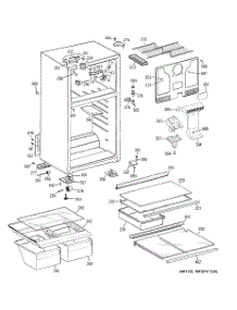 02 - Cabinet parts for Ge Refrigerator GTS18GBSARWW from AppliancePartsPros.com