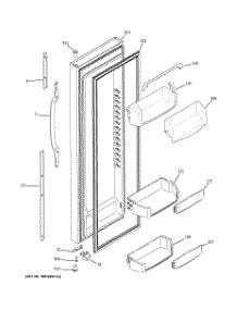02 - Fresh Food Door parts for Ge Refrigerator GSS25XGPDBB from AppliancePartsPros.com