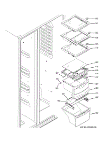 08 - Fresh Food Shelves parts for Ge Refrigerator GSS25XGPDBB from AppliancePartsPros.com