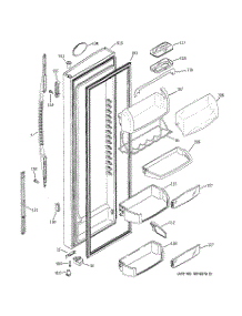 03 - Fresh Food Door parts for Ge Refrigerator PWG25SGSACSS from AppliancePartsPros.com
