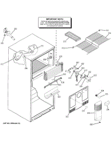02 - Freezer Section parts for Ge Refrigerator DTS18ZBRFRWW from AppliancePartsPros.com