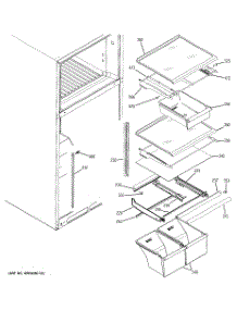 05 - Fresh Food Shelves parts for Ge Refrigerator DTS18ICSERBB from AppliancePartsPros.com