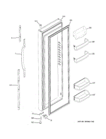02 - Fresh Food Door parts for Ge Refrigerator GSS25VGSAWW from AppliancePartsPros.com