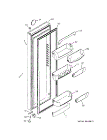 02 - Fresh Food Door parts for Ge Refrigerator GCG21YESAFNS from AppliancePartsPros.com