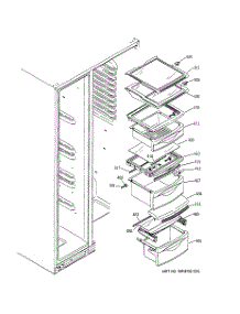 08 - Fresh Food Shelves parts for Ge Refrigerator GSF25XGRDBB from AppliancePartsPros.com
