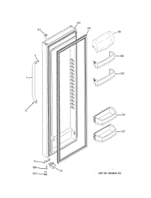 02 - Fresh Food Door parts for Ge Refrigerator GSS23SGSASS from AppliancePartsPros.com