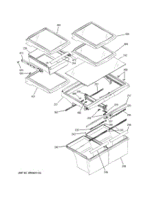 06 - Fresh Food Shelves parts for Ge Refrigerator GTR22KSSARSS from AppliancePartsPros.com