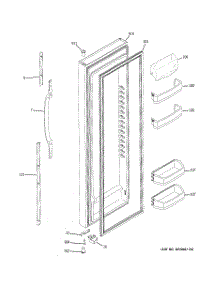 02 - Fresh Food Door parts for Ge Refrigerator GSS23KGSACC from AppliancePartsPros.com