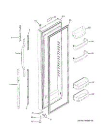 02 - Fresh Food Door parts for Ge Refrigerator ESS23XGSABB from AppliancePartsPros.com