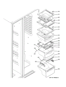 08 - Fresh Food Shelves parts for Ge Refrigerator ESS23XGSABB from AppliancePartsPros.com