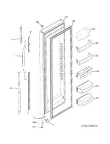 02 - Fresh Food Door parts for Ge Refrigerator GSS23WGSAWW from AppliancePartsPros.com