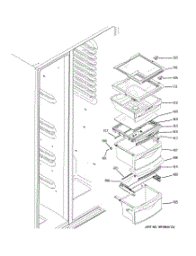 08 - Fresh Food Shelves parts for Ge Refrigerator GSS23WGSAWW from AppliancePartsPros.com