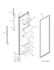 02 - Fresh Food Door parts for Ge Refrigerator GSS22IFRFBB from AppliancePartsPros.com
