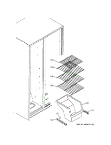 04 - Freezer Shelves parts for Ge Refrigerator GSS22IFRFBB from AppliancePartsPros.com