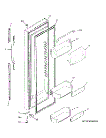 02 - Fresh Food Door parts for Ge Refrigerator GSF25XGRDCC from AppliancePartsPros.com