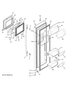 03 - Fresh Food Door parts for Ge Refrigerator PST26SHRDSS from AppliancePartsPros.com