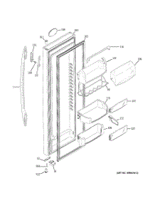 03 - Fresh Food Door parts for Ge Refrigerator PSS26NGSBBB from AppliancePartsPros.com