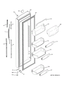 02 - Fresh Food Door parts for Ge Refrigerator GSR23YBPBWW from AppliancePartsPros.com