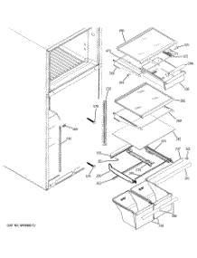05 - Fresh Food Shelves parts for Ge Refrigerator DTL18ICSARBS from AppliancePartsPros.com
