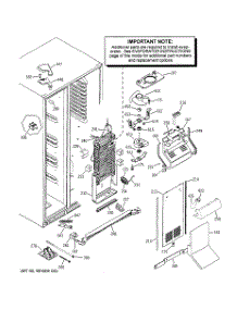 03 - Freezer Section parts for Ge Refrigerator GIG21YESAFKB from AppliancePartsPros.com