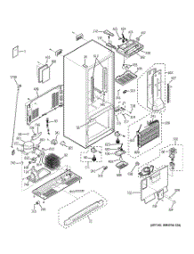 02 - Cabinet parts for Ge Refrigerator GDS20SCSASS from AppliancePartsPros.com