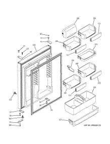 02 - Fresh Food Door parts for Ge Refrigerator PTG25SBSARSS from AppliancePartsPros.com