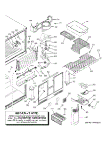03 - Freezer Section parts for Ge Refrigerator PTG25SBSARSS from AppliancePartsPros.com