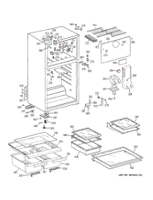 02 - Cabinet parts for Ge Refrigerator GTS16JBRFRWW from AppliancePartsPros.com