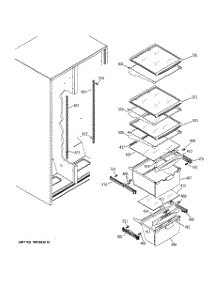 07 - Fresh Food Shelves parts for Ge Refrigerator GSH25JFRGWW from AppliancePartsPros.com