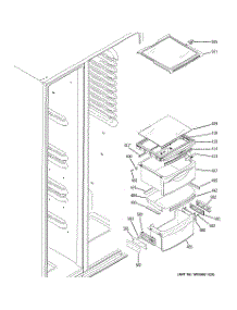 08 - Fresh Food Shelves parts for Ge Refrigerator GCG23YHSAFSS from AppliancePartsPros.com