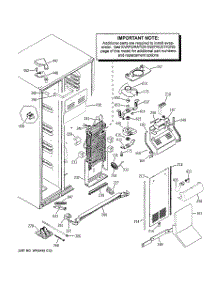 03 - Freezer Section parts for Ge Refrigerator GCG23YBMHFBB from AppliancePartsPros.com