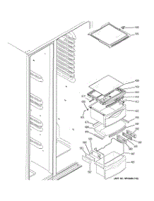 07 - Fresh Food Shelves parts for Ge Refrigerator GCG23YBMHFBB from AppliancePartsPros.com